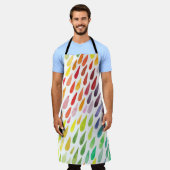 水カラフル色スプラッシュセット エプロン (着用した状態)