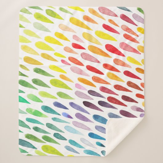 水カラフル色スプラッシュセット シェルパブランケット (正面)