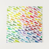 水カラフル色スプラッシュセット タペストリー (正面(横))