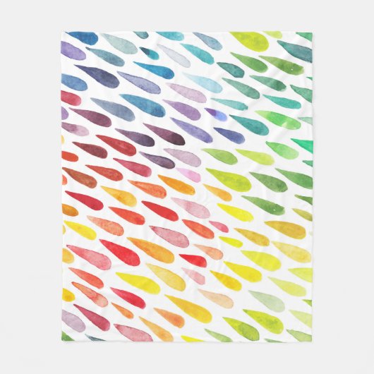 水カラフル色スプラッシュセット フリースブランケット (正面)