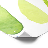 水カラフル色スプラッシュセット ポスター (角)