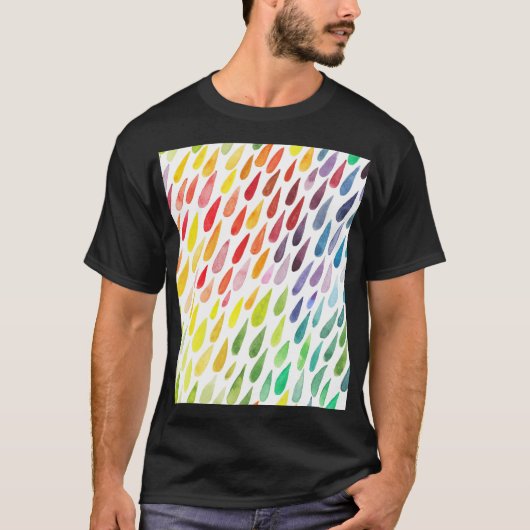 水カラフル色スプラッシュセット Tシャツ (正面)