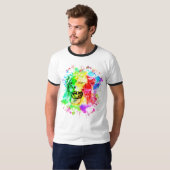 水カラフル色スプラッシュ – Lion Of Judah Tシャツ (正面フル)