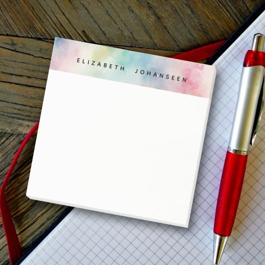 水カラフル色ダスティ&ブラックタイポグラフィ名 ポストイット