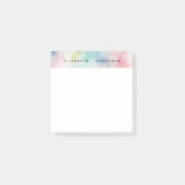 水カラフル色ダスティ&ブラックタイポグラフィ名 ポストイット (正面)