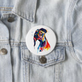 水カラフル色ダックスシャント 缶バッジ (インサイチュ)