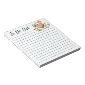 水カラフル色チキンフォークアート一覧 ノートパッド (アングル)