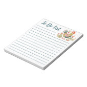 水カラフル色チキンフォークアート一覧 ノートパッド (回転)