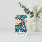 水カラフル色トレンディー抽象芸術レトロヴィンテージ 名刺 (スタンド正面)