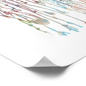 水カラフル色ドリーお洒落ムキャッチャー ポスター (角)