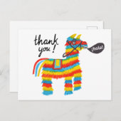 水カラフル色ドンキーピアナタありがとう ポストカード (正面/裏面)