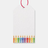 水カラフル色ハッピーバースデー子 ギフトタグ (裏面)