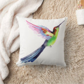 水カラフル色ハミングバード クッション (ブランケット)