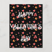 水カラフル色ハートはがき ポストカード (正面)