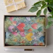 水カラフル色ハートティッシュペーパー 薄葉紙 (ギフト)