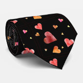 水カラフル色ハートネックタイ ネクタイ (ロール)