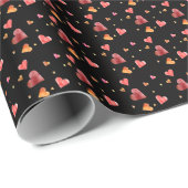 水カラフル色ハート包装紙 ラッピングペーパー (ロールコーナー)