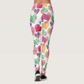 水カラフル色ハート可愛いパタガーリーーン レギンス (裏面)