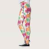 水カラフル色ハート可愛いパタガーリーーン レギンス (左)