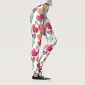 水カラフル色ハート可愛いパタガーリーーン レギンス (右)