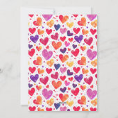 水カラフル色ハート母の日の写真 シーズンカード (裏面)