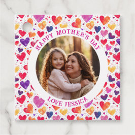 水カラフル色ハート母の日の写真 フェイバータグ