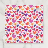 水カラフル色ハート母の日の写真 フェイバータグ (裏面)