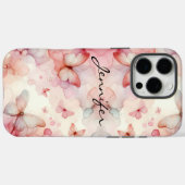 水カラフル色バタフライiPhone Case-Mate iPhoneケース (裏面 (横))