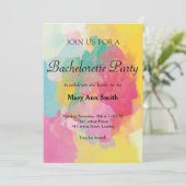 水カラフル色バチェロレッテ 招待状 (スタンド正面)
