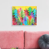 水カラフル色パインツリーズキャンバスプリント キャンバスプリント (インサイチュ (リビング))