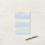 水カラフル色パステル勾配名前をカスタムする ポストイット (デスク上)