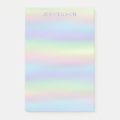 水カラフル色パステル勾配名前をカスタムする ポストイット (正面)