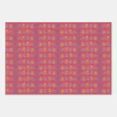 水カラフル色パタお洒落ーン誕生日 ラッピングペーパーシート (正面3)