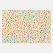 水カラフル色パタお洒落ーン誕生日 ラッピングペーパーシート (正面2)