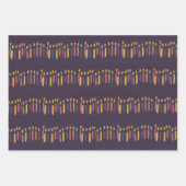 水カラフル色パタお洒落ーン誕生日 ラッピングペーパーシート (正面)