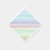 水カラフル色パタストライプーンイラストレーション スタンダードカクテルナプキン (角)