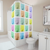 水カラフル色パターンシャワーカーテンC シャワーカーテン (インサイチュ)