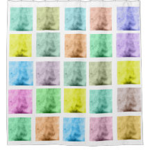 水カラフル色パターンシャワーカーテンC