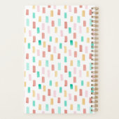 水カラフル色パターンプランナー プランナー手帳 (裏面)