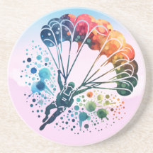 水カラフル色パラシュート