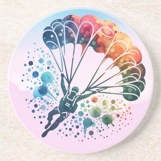 水カラフル色パラシュート コースター (正面)