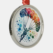 水カラフル色パラシュート メタルオーナメント (右)