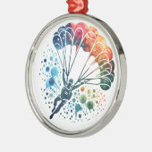 水カラフル色パラシュート メタルオーナメント (左)