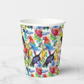 水カラフル色パロット 紙コップ (右)