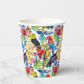 水カラフル色パロット 紙コップ (正面)