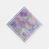 水カラフル色パンジーパーティー スタンダードランチョンナプキン (角)