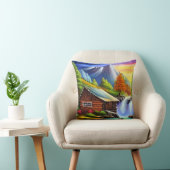 水カラフル色ファンタジートロピカル絵画ズ クッション (椅子)