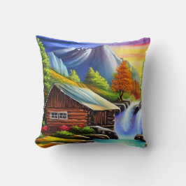 水カラフル色ファンタジートロピカル絵画ズ クッション