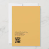 水カラフル色フィエス結婚タとQRコード 招待状 (裏面)