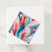 水カラフル色フェザーアートギフトラベル フェイバータグ (インサイチュ)